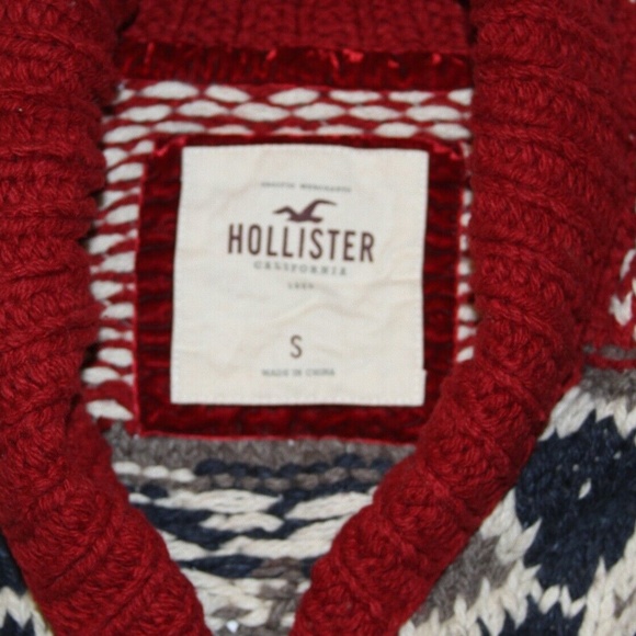 Vintage Y2K Rare Hollister Cable Knit Chunky Wool Blend Cardigan - Picture 6 of 6